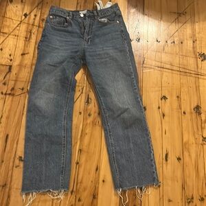 Stradivarius raw hem ankle boot jean